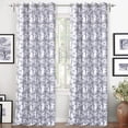 thumbnail image 1 of DriftAway Wesley Pencil Sketch Tree Pattern Lined Thermal Insulated Room Darkening Blackout Grommet Energy Saving Window Curtains 2 Layers 2 Panels 84"L x 52"W Gray, 1 of 5