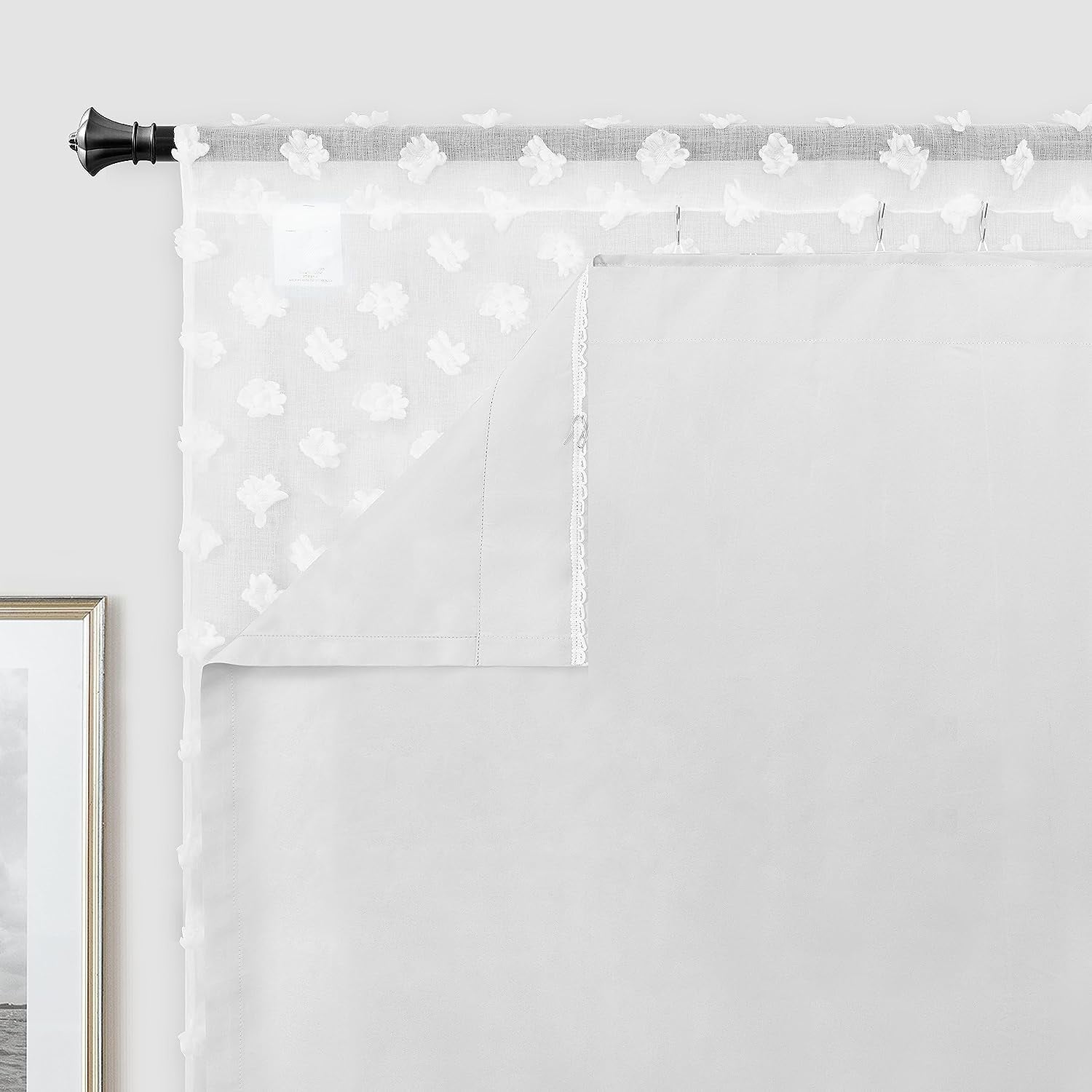 DriftAway White 100 Blackout Window Curtain Liner Thermal Insulated