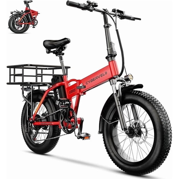 DriftGod 1000W Folding Electric Bike, 48V 20.8AH Removable Battery, 30+MPH 80Miles, 20"Anti-Slip Fat Tire All Terrain Adult Commute Ebike