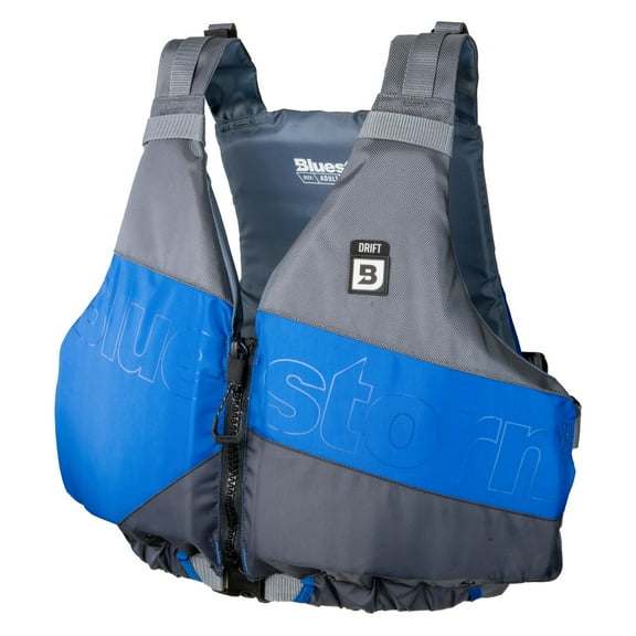 BLUESTORM Drift Kayak Life Jacket (PFD) | Fully Adjustable | Universal Sized | US Coast Guard Approved | for Kayaking, Paddling, SUP, Fishing and More