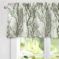 thumbnail image 1 of Driftaway Tree Branch Linen Lined Valance Double Layer Thermal Insulated Blackout Valances 3 Inch Rod Pocket Short Window Valance for Living Room Bathroom 52 Inch by 18 Inch Loden Green, 1 of 8