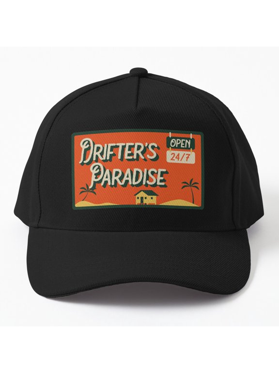 Drifters Paradise Baseball Hat, Road Adventure Lifestyle Statement Design, Classic Cap