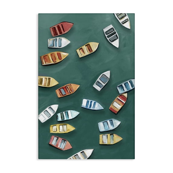 Stupell Industries Drifting Colors Boats Canvas Wall Art, design by Hannah Dawson, 24 x 16