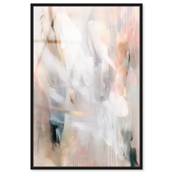 Drifting Colors I Framed High-Gloss Acrylic Glass Wall Art Modern Wall Decor by Art Remedy, Black Frame, 10 x 15