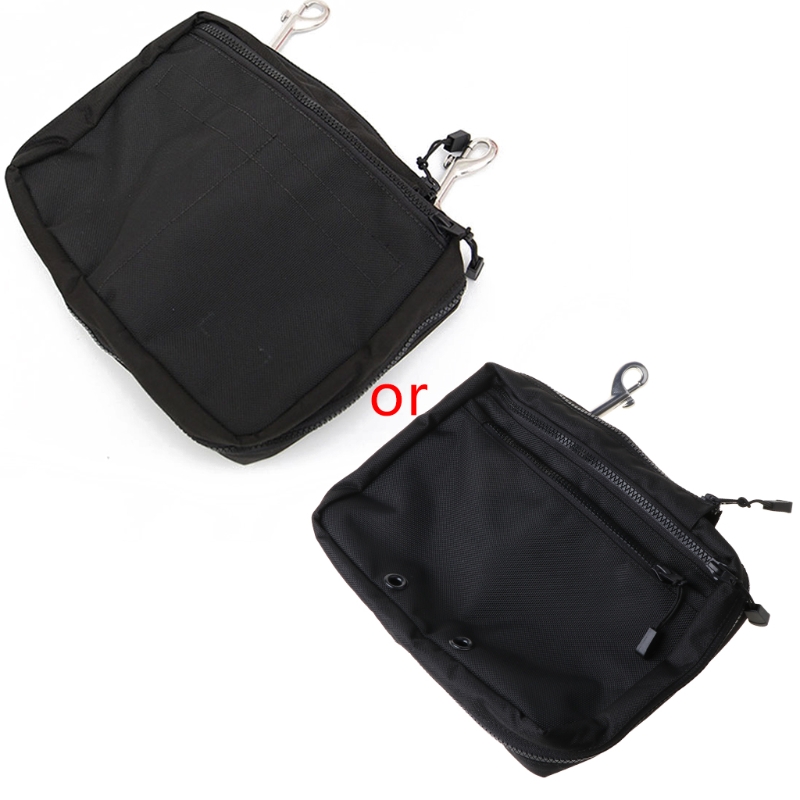 Drifting Diving Gear Storage Bag Purse Side Mount Pocket Zipper Pouch with Hooks