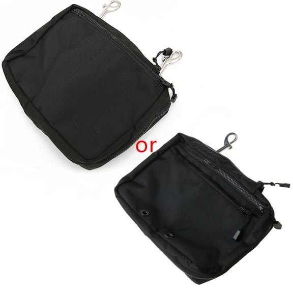 Drifting Diving Gear Storage Bag Purse Side Mount Pocket Zipper Pouch with Hooks