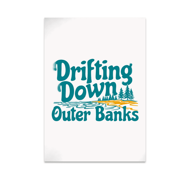 Drifting Down Outer Banks Road Trip Art - Travel Enthusiast - 13x19 Poster Print