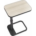 thumbnail image 1 of Driftwood Grey TV Tray Table, Adjustable Height & Rounded Metal Corners, Snack Table for Couch, Sofa, Bed, Chair, Living Room, C Shaped End Side Table for Eating, Dinner or Laptop, Small Spaces, 1 of 15