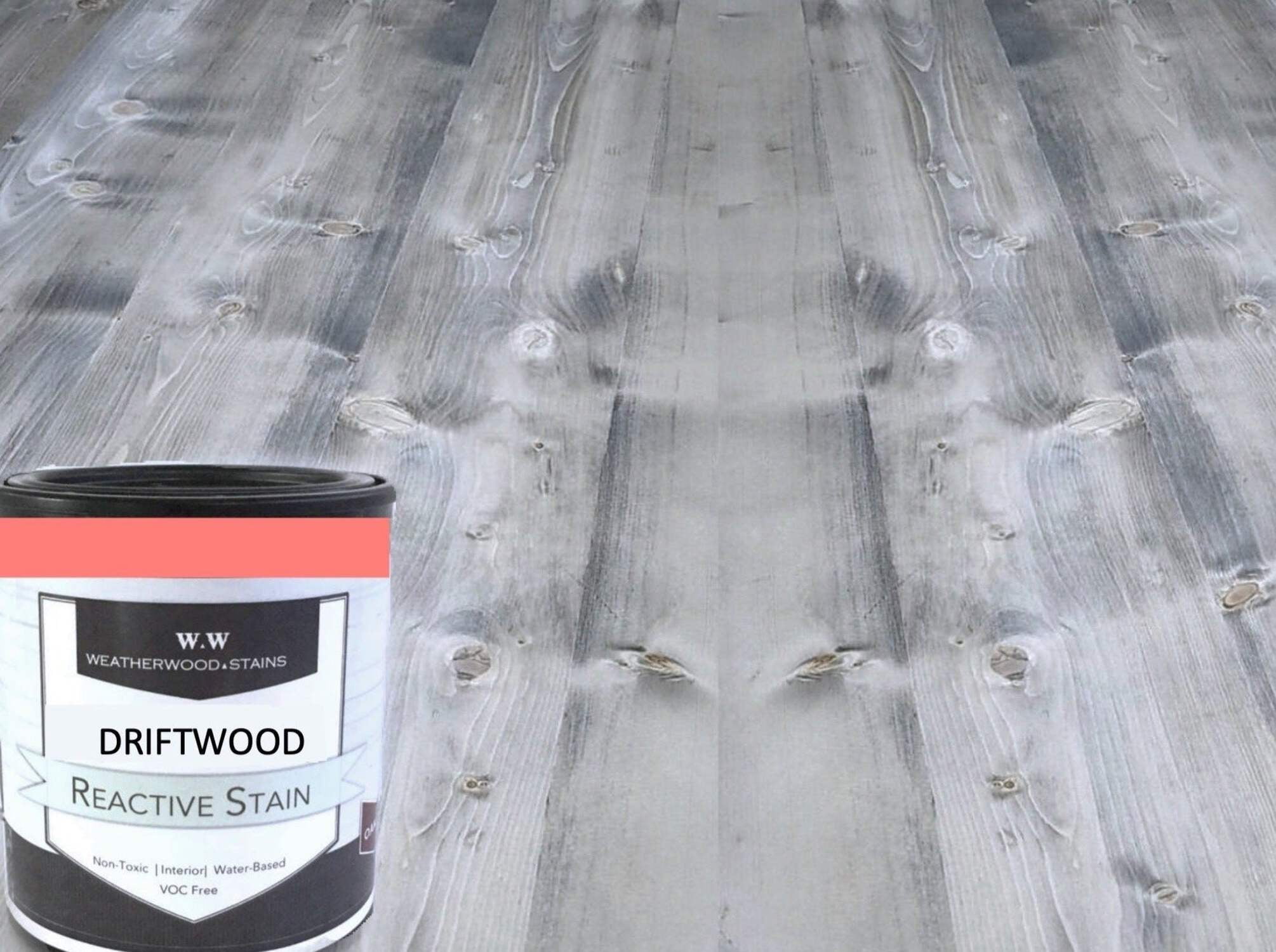 Driftwood Interior Transparent Water-Based Reactive Wood Stain, No VOC, by Weatherwood - Gallon (128 Fl. Oz.)