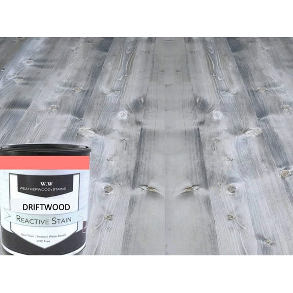 Driftwood Interior Transparent Water-Based Reactive Wood Stain, No VOC, by Weatherwood - Gallon (128 Fl. Oz.)