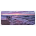 thumbnail image 1 of Driftwood Kitchen Mat, Driftwood Beach Landscape Wavy Sea and Cloudy Sky at Sunset Digital Image Print, Plush Decorative Kitchen Mat with Non Slip Backing, 47" X 19", Blue Grey, by Ambesonne, 1 of 1