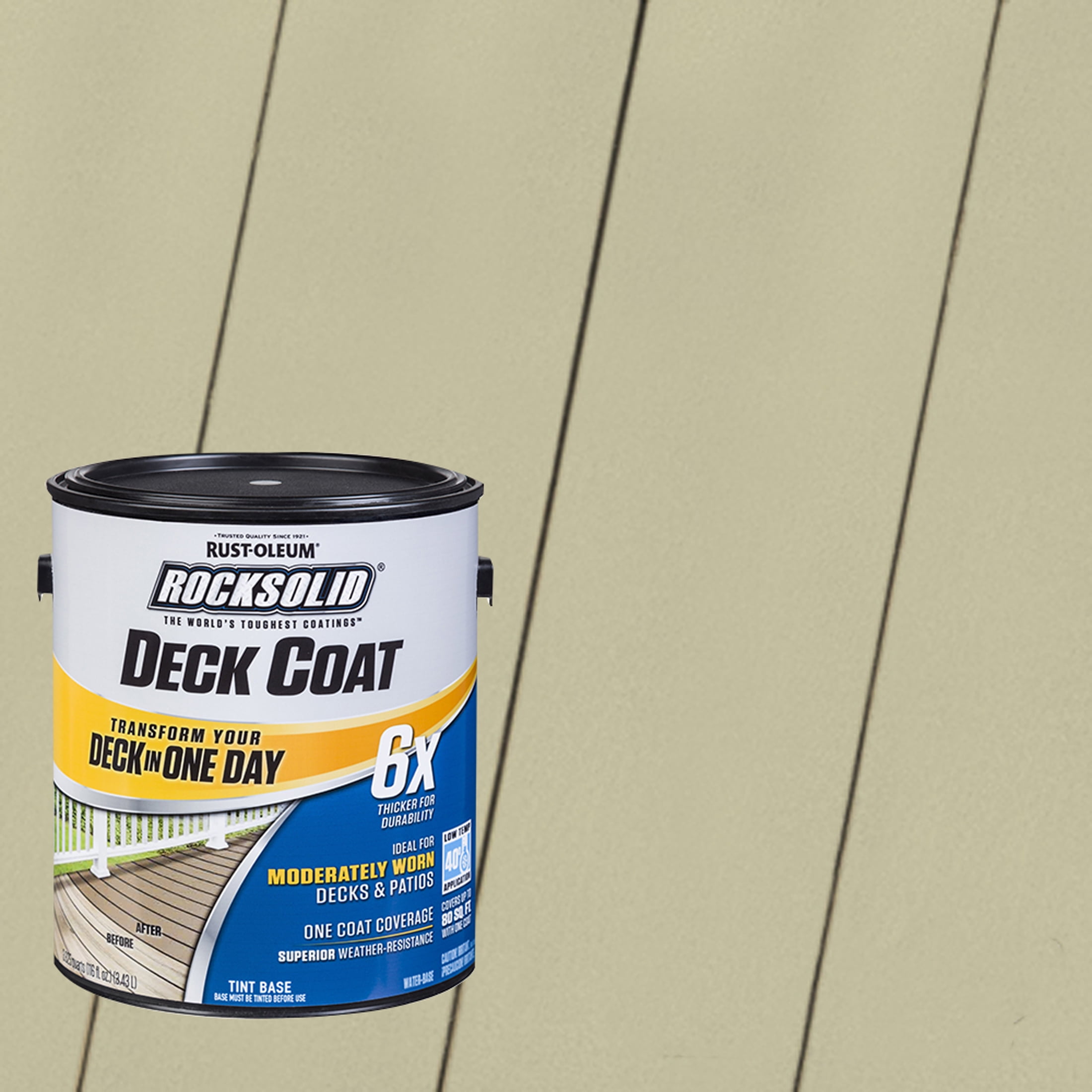 Driftwood, Rust-Oleum RockSolid 6X Exterior Wood Deck Coat-319631T, Gallon