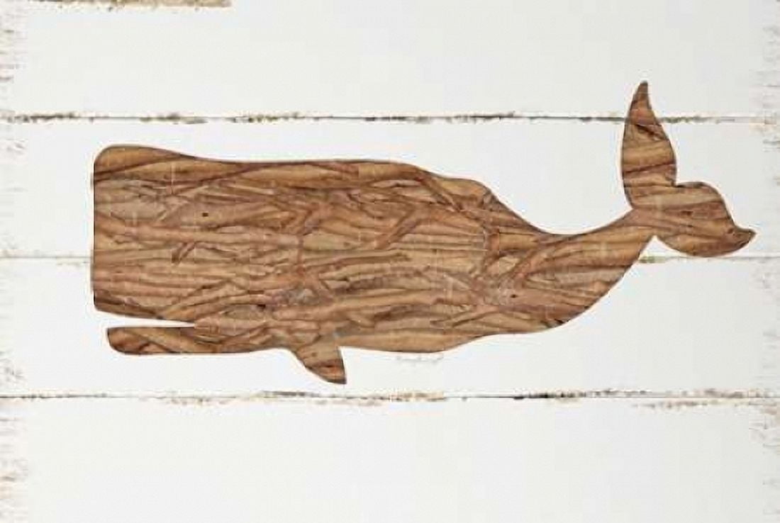 Driftwood Whale Canvas Art - Jennifer Pugh (24 x 36)