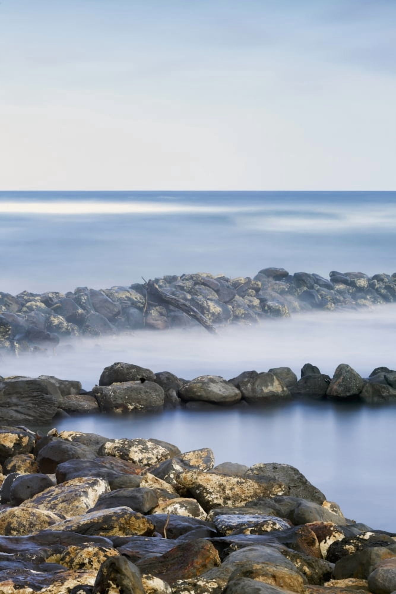 Driftwood and rocks along the coast of Lydgate Beach Park Lydgate Kauai Hawaii United States of America Canvas Art - Ian Ludwig Design Pics (12 x 19)