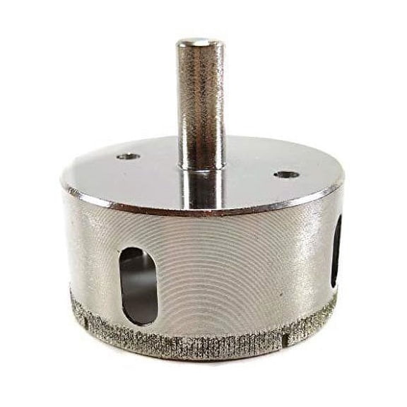 Drilax 2 3/8 Inch Diamond Hole Saw Drill Bit Ceramic, Porcelain Tiles Quartz Granite Countertop Shower, Faucet, Drain Hole Size 2-3/8