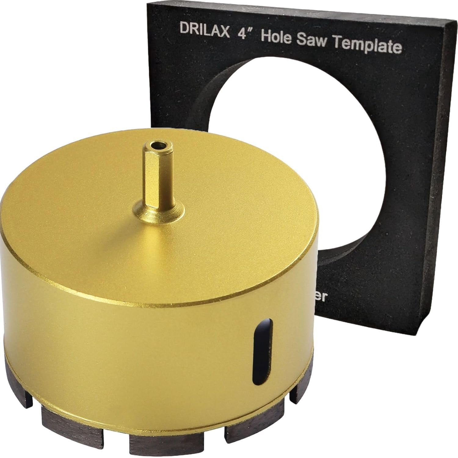 DRILAX 4 inch Diamond Hole Saw Drill Bit Heavy-Duty for Concrete Brick Masonry Block