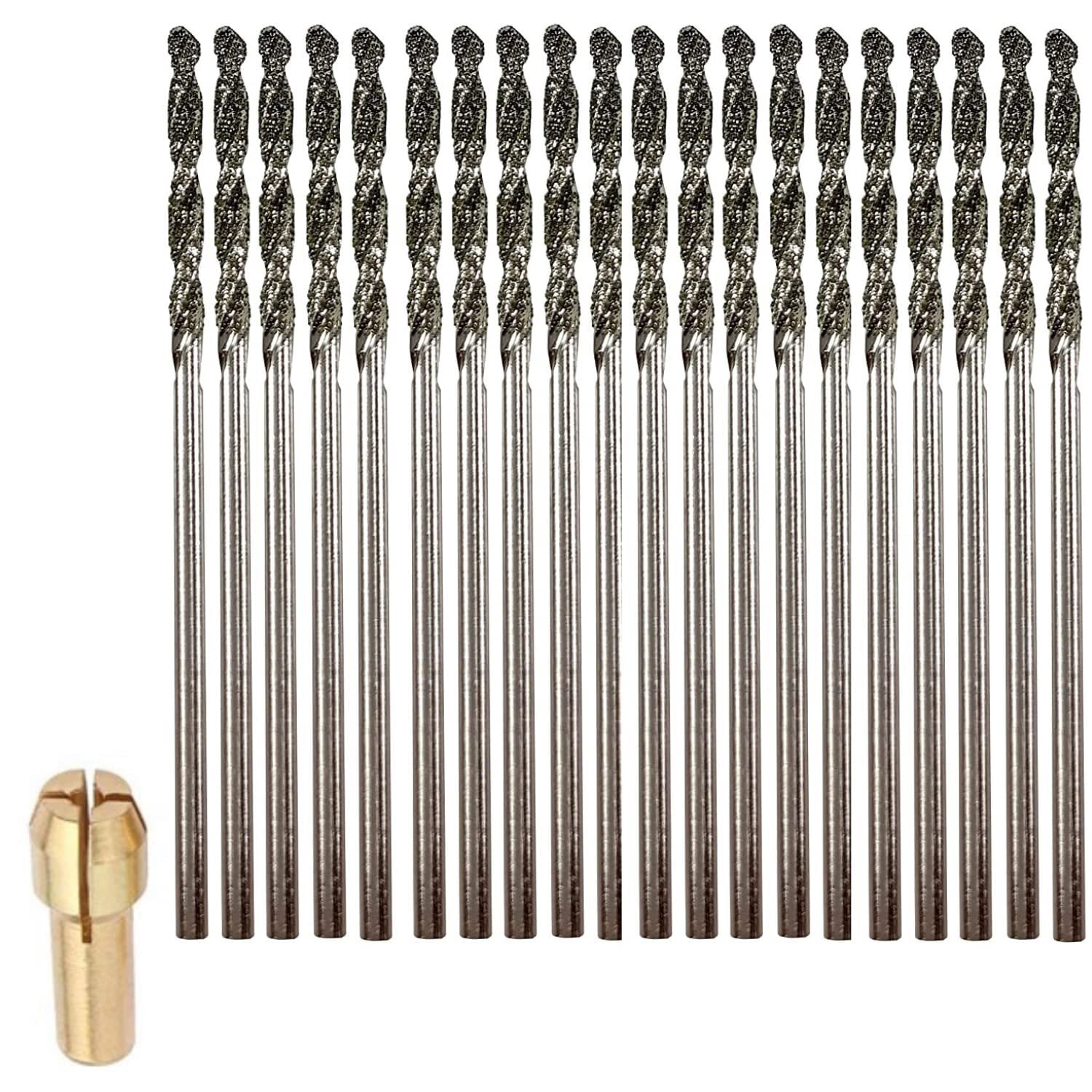 Drilax Diamond Twist Drill Bit Set 1.5mm 20 Pcs