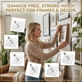 thumbnail image 1 of No Drill Adhesive Hooks Heavy Duty Self Adhesive Picture Hanger Wall Mount Strips for Hanging Pictures Frames Decor (1 PC, Acrylic 6*6cm Thick (52mil)), 1 of 6