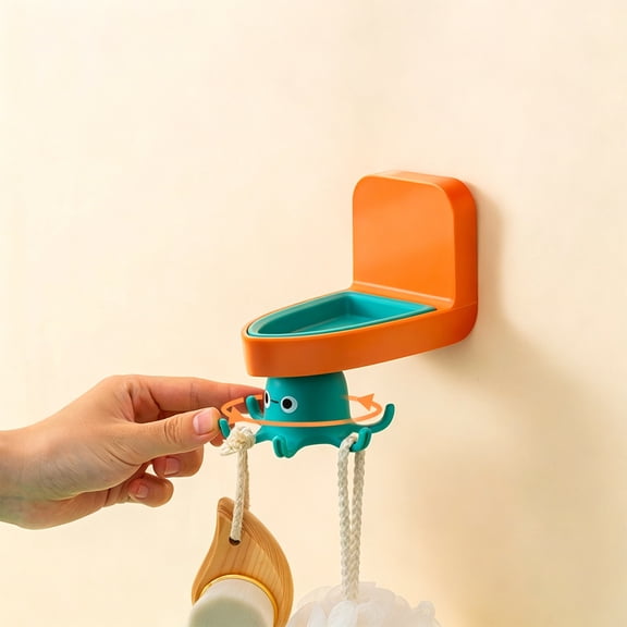 No Drill Adhesive Wall Hook, Rotatable Octopus Hook for Home Storage, Bathroom Towel Hooks, Creative Multi-Use Adhesive Wall Hook for Home Bathroom Kitchen