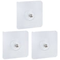 thumbnail image 1 of No Drill Adhesive Wall Hooks Heavy Duty Self Adhesive Picture Hangers Nail Free Wall Mount Hooks Reusable Transparent Sticky Hooks For Bathroom Kitchen Office (1/3/6 PCS), 1 of 7