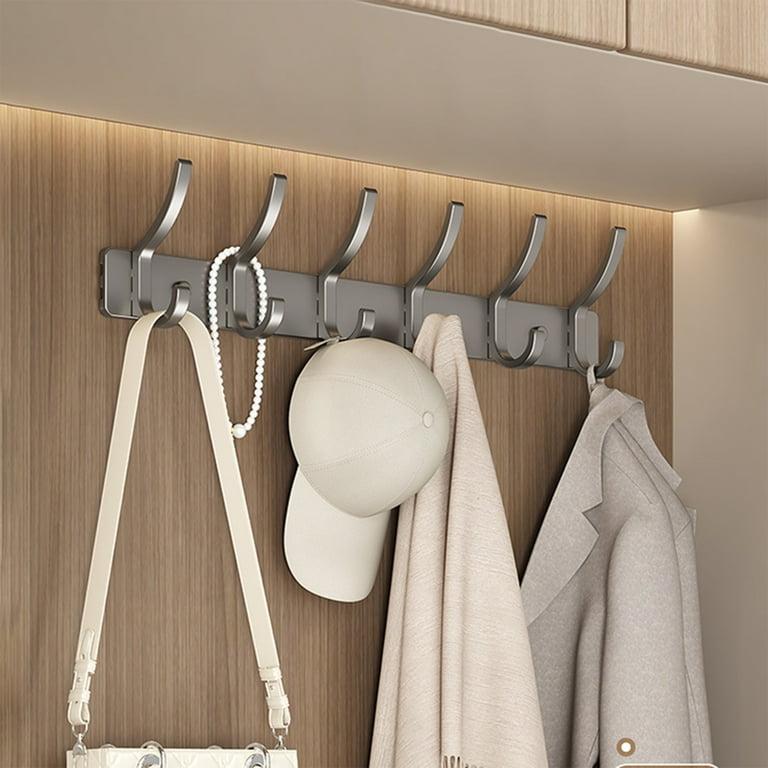 No Drill Adhesive Wall Mount Rack,Metal Hat Rack Hooks for Hanging