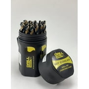 Drill America 29 Piece HSS Contractor Bit Cooler Drill Bit Set, 1/16 - 1/2
