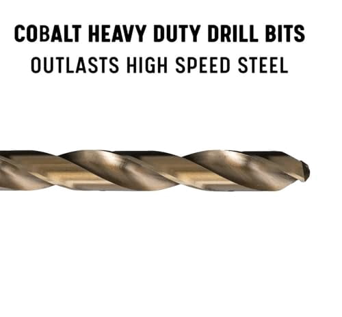 29-Piece Cobalt Drill Bit Set – HSS Black & Gold, 1/16” To 1/2”, For Metal & Wood - View #11