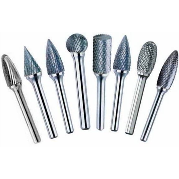 Drill America 8 Piece Carbide Burr Kit, DUL3SET