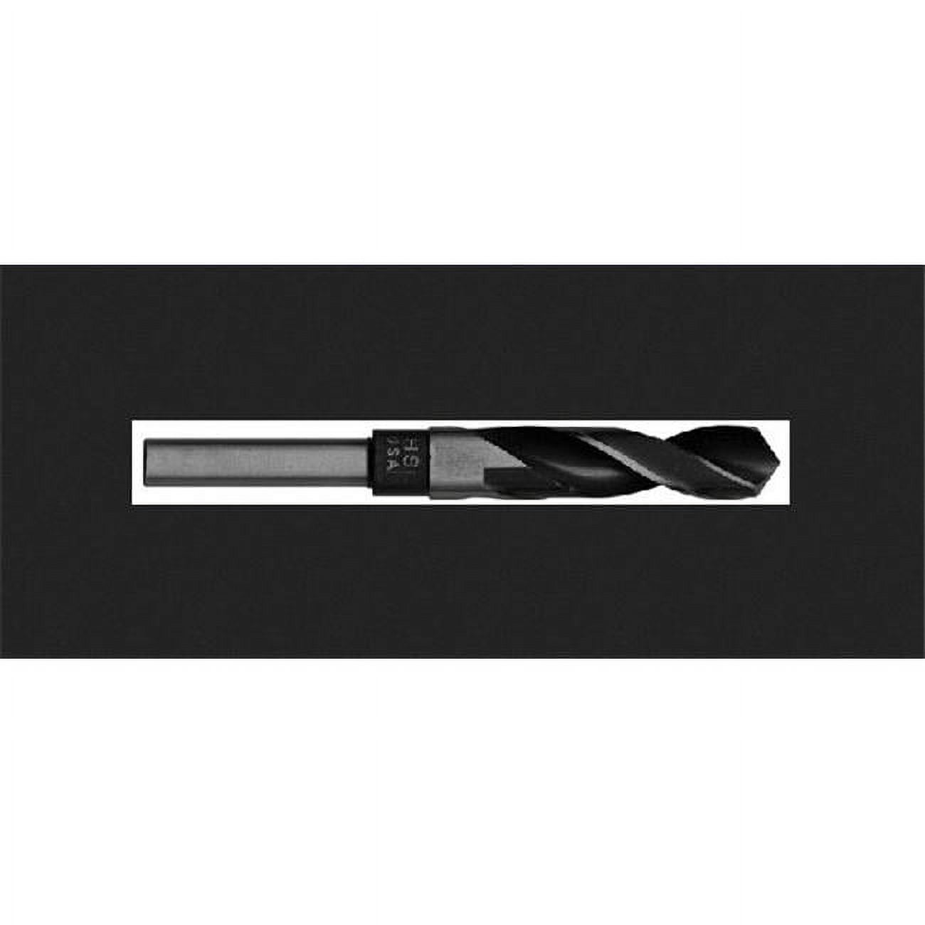 MAXTOOL Silver & Deming Drill Bit - 25/32" Size, HSS M2 Steel, 6" OAL, 1/2" Reduced Shank, Black Oxide Finish For Metal & Wood