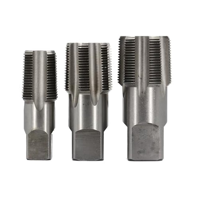 Drill America POUCSNPT3 3 Piece NPT Pipe Tap Set (1", 11/4" and 11/