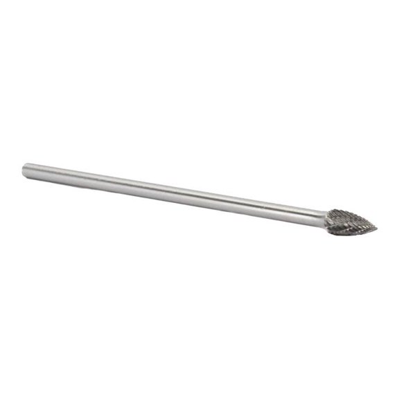 Drill America SG-5 1/2" X 1" 6" Long Shank Tree Pointed End Carbide Bur 1/4" Shank