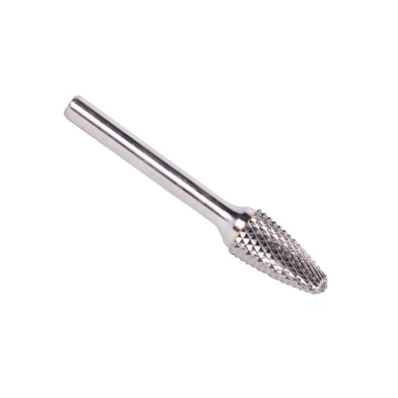 Drill America SF-11 1/8" X 1/2" Tree Radius End Carbide Bur 1/4" Shank