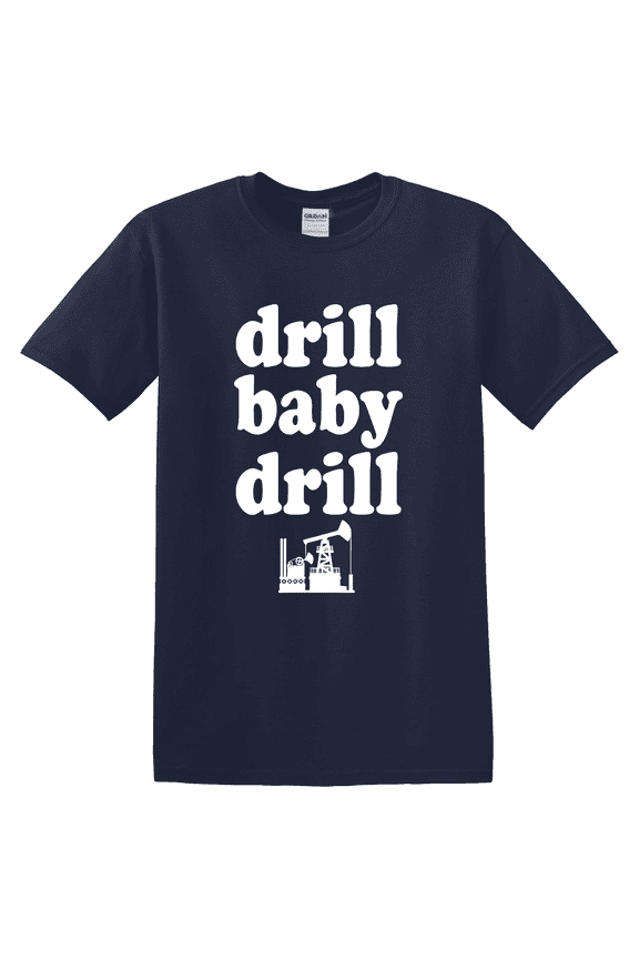 Drill Baby Drill Usa Flag Oil Rig Landman Oilfield Worker T-shirt