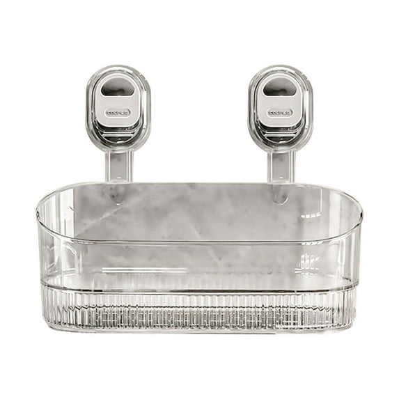 No Drill Bathroom Organizer with Strong Suction Cups,Heavy Duty Shower Organizer Holds,Bathroom Suction Storage Box,Wall Mounted Suctions Cups Bathroom Storages Rack Shelf for Shampoo,Soap,Toothbrush