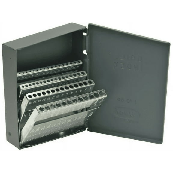 Huot Drill Bit Case,Jobber Length,Steel 10600