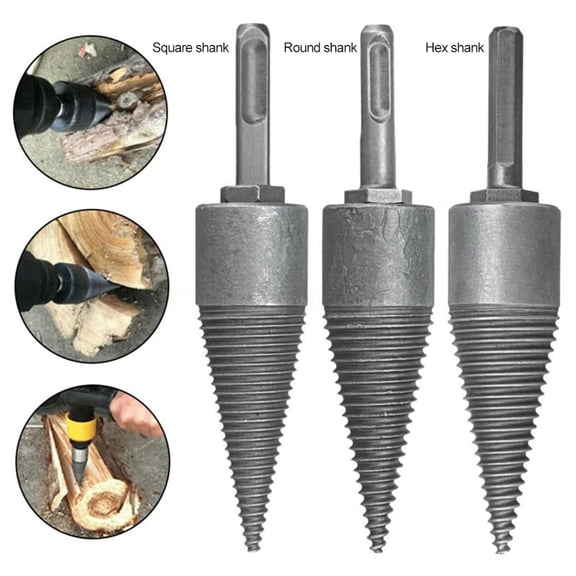 Drill Bit,Drill Bit Cone Firewood Split Splitter Cone Firewood Wood Hammer Drill Bit Splitter Cone Mewmewcat Buzhi Shank Bit Siuke Wood