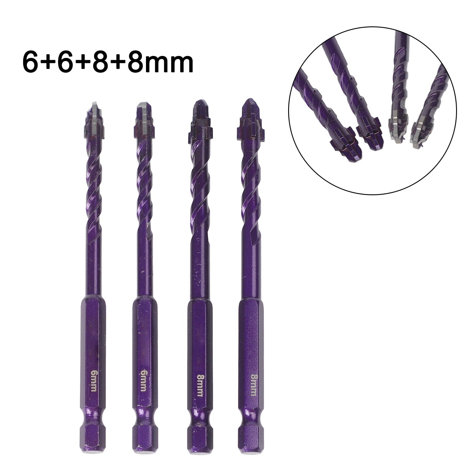 Drill Bit Eccentric Drill Four-Flute Glass Tile Punching Rock Slab ...
