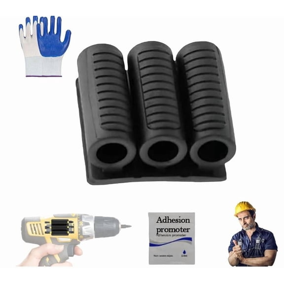 Drill Bit Holder,Adhesive Drill Bit Sleeve Organizer High Strength Bit Holder for Impact Drivers and Drill for Most Drills,Not Include Adhesive(1Pcs)
