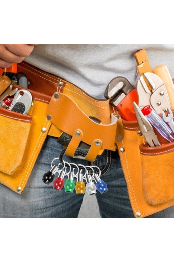 Drill Bit Holder Key Chain Portable Versatile Hex Shank Aluminum Bit Holders Easy to Use Bit Holder Keychain Solid Screwdriver Bit Holder Keychain for Men Gifts