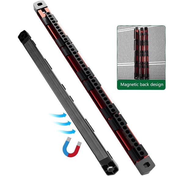 Drill Bit Holder Rack 40 Slot Aluminum Organizer for Screwdriver Bits, Wall or Bench Storage for Garage, Workshop, Home Tools