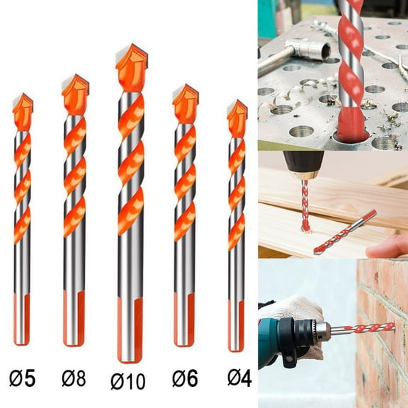 Drill Bit Multi-functional Triangle Drill Bit Set For Glass Ceramic Tile Concrete Brick Metal Marble Wood Hole Opener