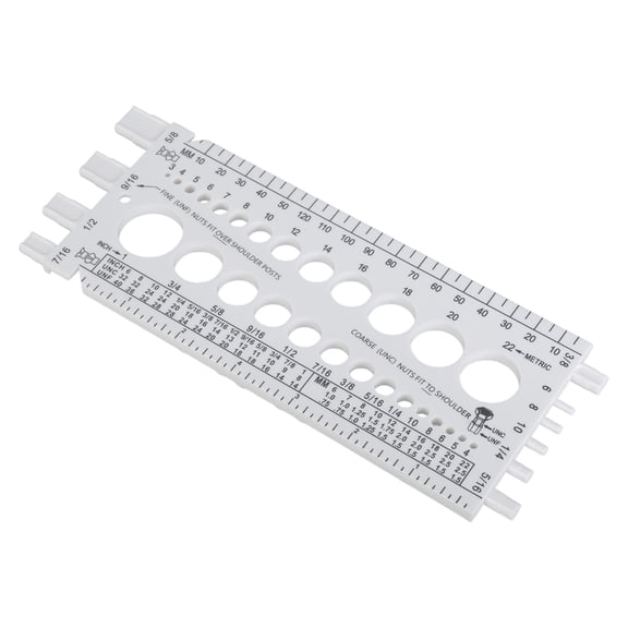 Drill Bit Rack Aluminum Screw Gauge Plate Portable Nut Measure Rule Simple Tool