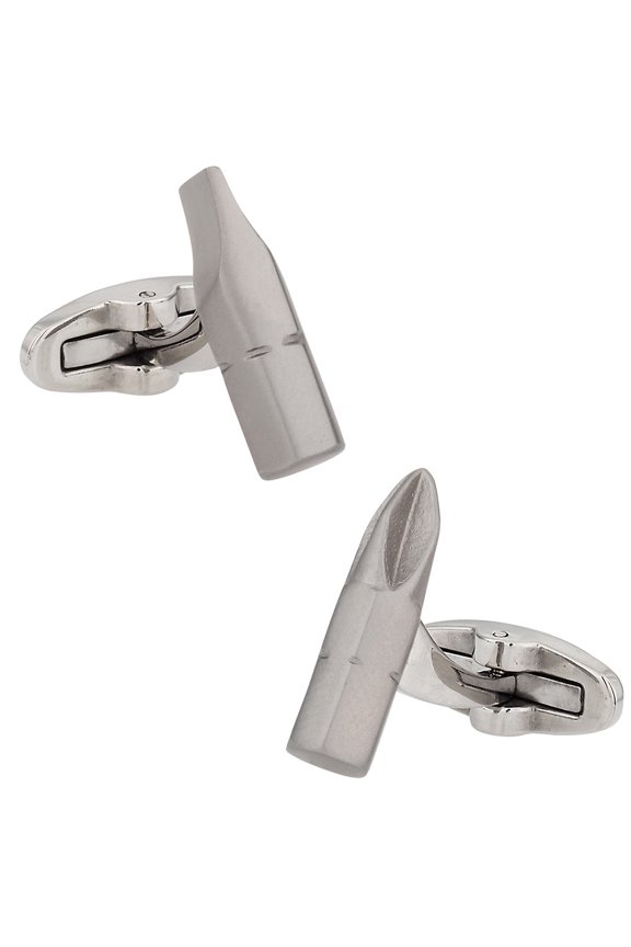 Drill Bit Screwdriver Construction Handyman Cufflinks