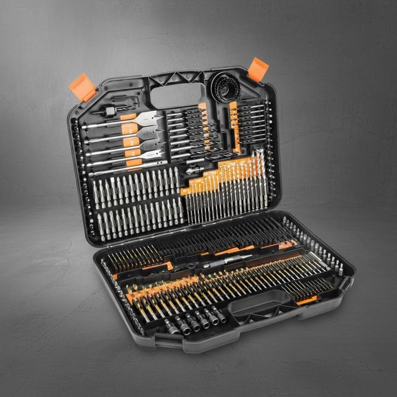 Drill Bit Set, 246-Pieces Drill Bits and Driver Set for Wood Metal Cement Drilling and Screw Driving, Full Combo Kit Assorted in Plastic Carrying Case