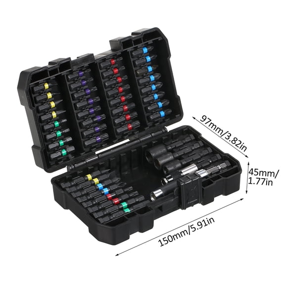 Drill Bit Set 45PCS Drill Bit Set, Alloy Steel Impact Driver Bits with Storage Case, for Wood, Metal, Steel, Appliances, Computers, Fixtures, and DIY Projects