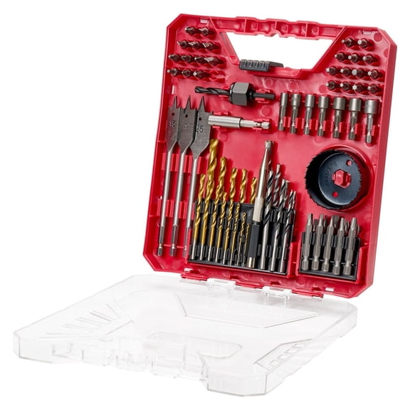 Drill Bit Set 70 Piece - Drill & Driver Bit Set with Screwdriver Bits for Wood, Metal, Masonry - Assorted Drill Bits Combo Kit with Carrying Case