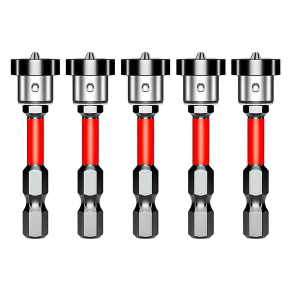 Drill Bit Set for Drywall with Depth Stop and Hex Shank 5Pcs S2 Steel Sheetrock and Plasterboard Driver Bits for Precise Hole Drilling and Fastening 5PCS
