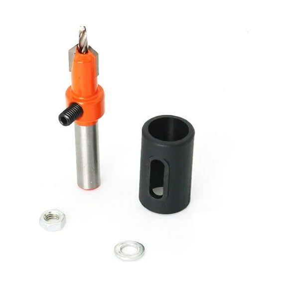 Drill Bit Set Hex Shank Countersink Drill Bit Woodworking Screw Extractor Remon Demolition For Woodworking Drilling Counterbore 2.8×10 Smile Home