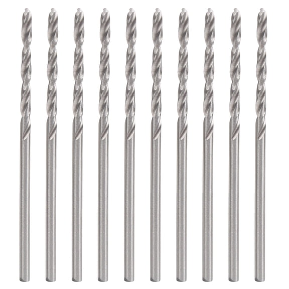 Drill Bit Sets 10Pcs Twist Drill Bit Small Straight Shank Pearl Drilling Machine Tools Hardware 1.75mm Straight Shank End Mill Bits