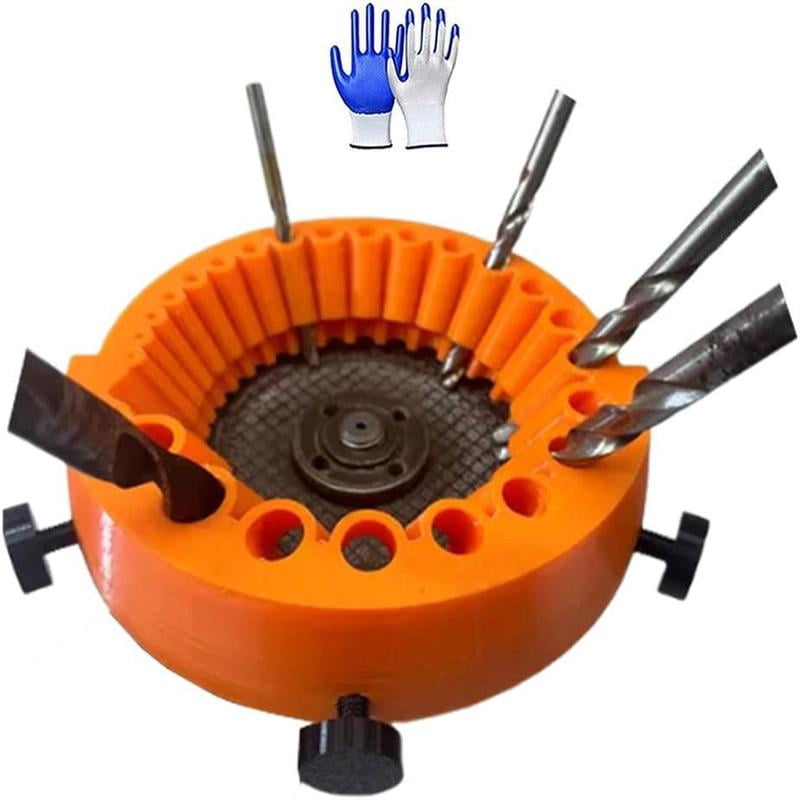 Drill Bit Sharpener – Power Drill Grinding Attachment For 2 To 13mm Bits, Fits 125mm Angle Grinder, Orange